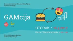 EAThink učenici Gimnazije Andrije Mohorovičića u Rijeci u akciji “Uzmi zdravi sendvič i zauzvrat doniraj!”