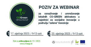 Poziv na webinare u okviru EU projekta CO-GREEN