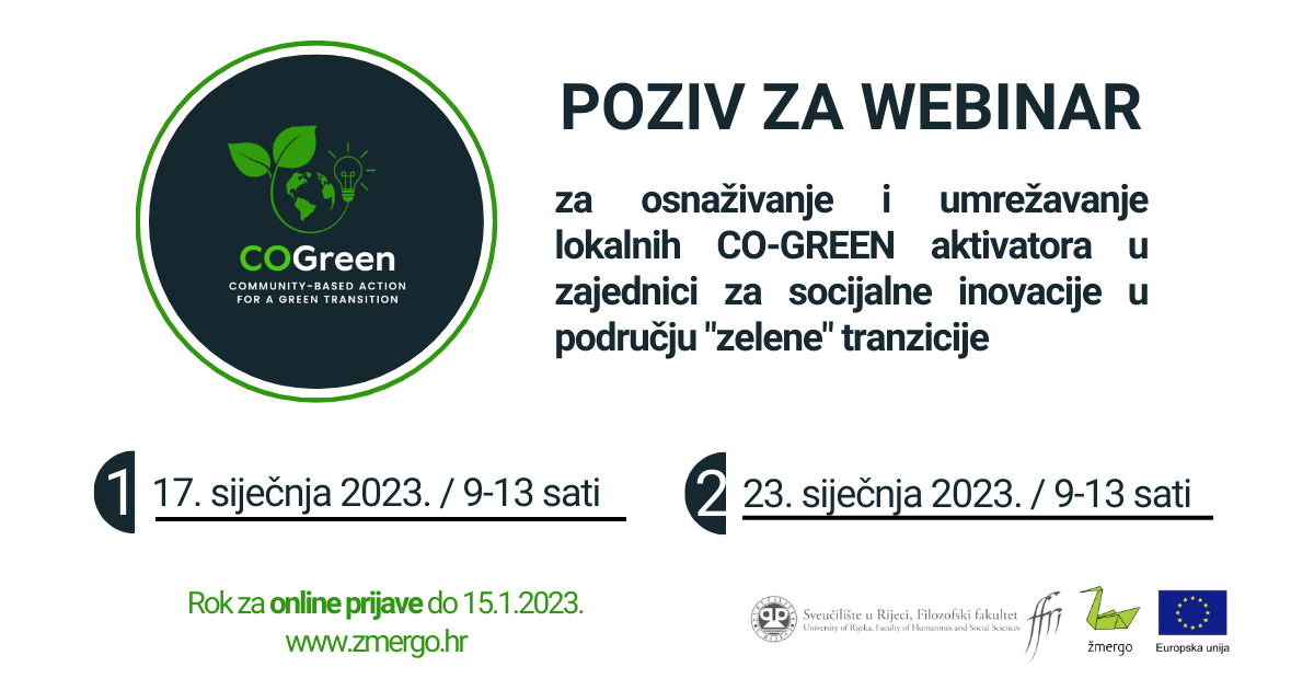 Poziv na webinare u okviru EU projekta CO-GREEN