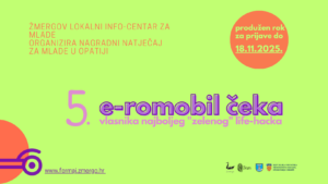 Otvorili smo 5. natječaj za mlade “Zeleni life-hack 2025” – osvoji e-romobil! – ROK: 18.11.2025.