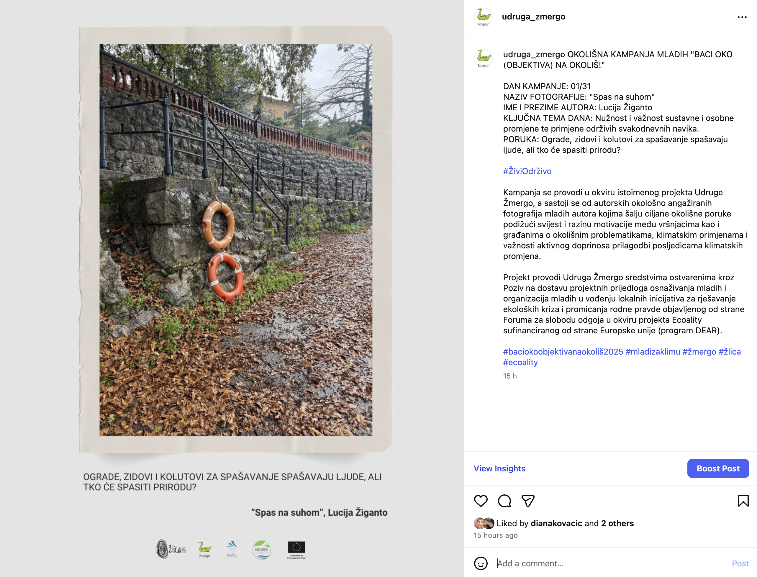 Siječanj u znaku okolišne kampanje studenata FMTU na Instagramu